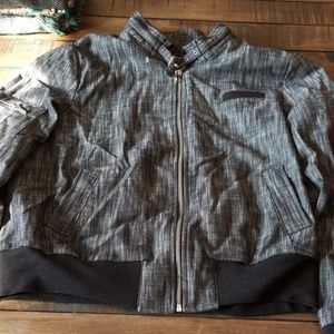 Larry Levine denim motorcycle jacket